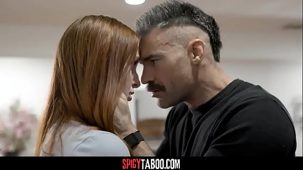 Hot redhead teen fucks with boyfriend’s stepdad