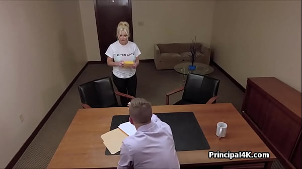 Principal fucks bikini car wash milf at his office